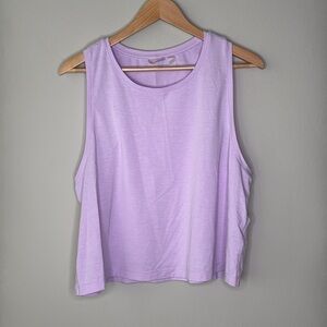 Zella Cropped Lightweight Racerback Tank Top in Lilac Purple Women's Size XL